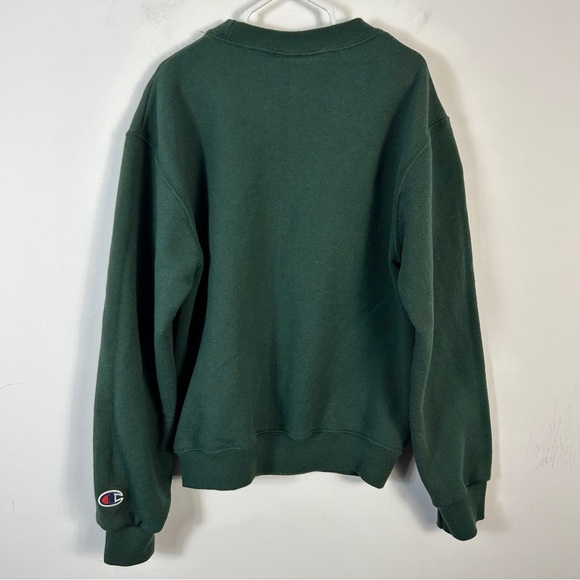 ❤️ Champion x University of Alberta Kids Sweatshirt Green and Yellow Youth S - Picture 4 of 10